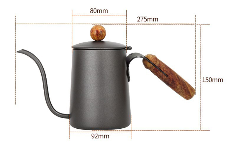 Ấm pha cà phê DRIP 680 ml - Tay gỗ